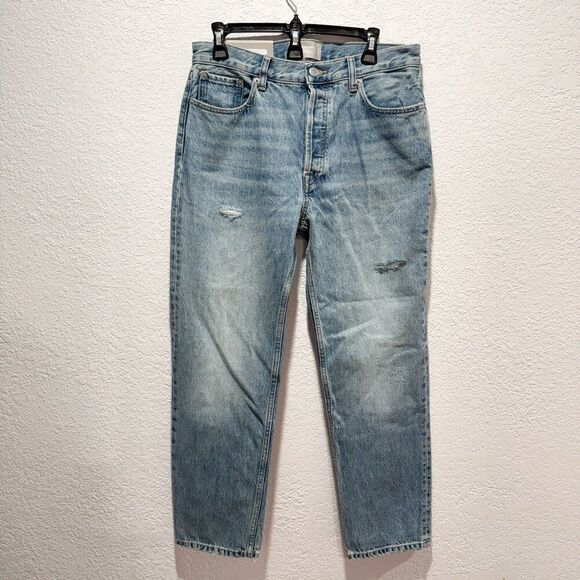 Everlane The Relaxed Straight Jean Organic Cotton Womens 27 Regular Light Blue - Picture 1 of 7
